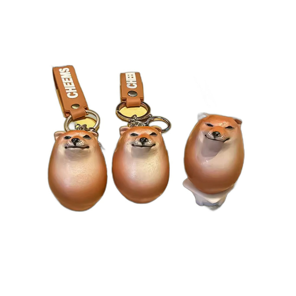 Cheems Dog Egg Keychain - Cute & Creative Pendant Toy | Accessory - Keychain (Amazon swatch)