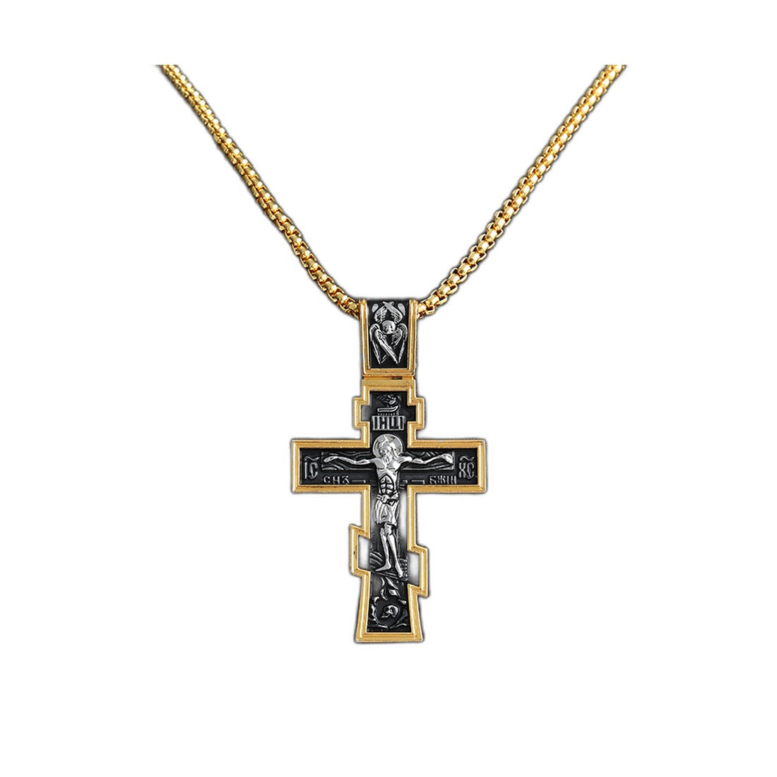 Cross Jesus Pendant Necklace - Silver / Necklace (Amazon swatch)