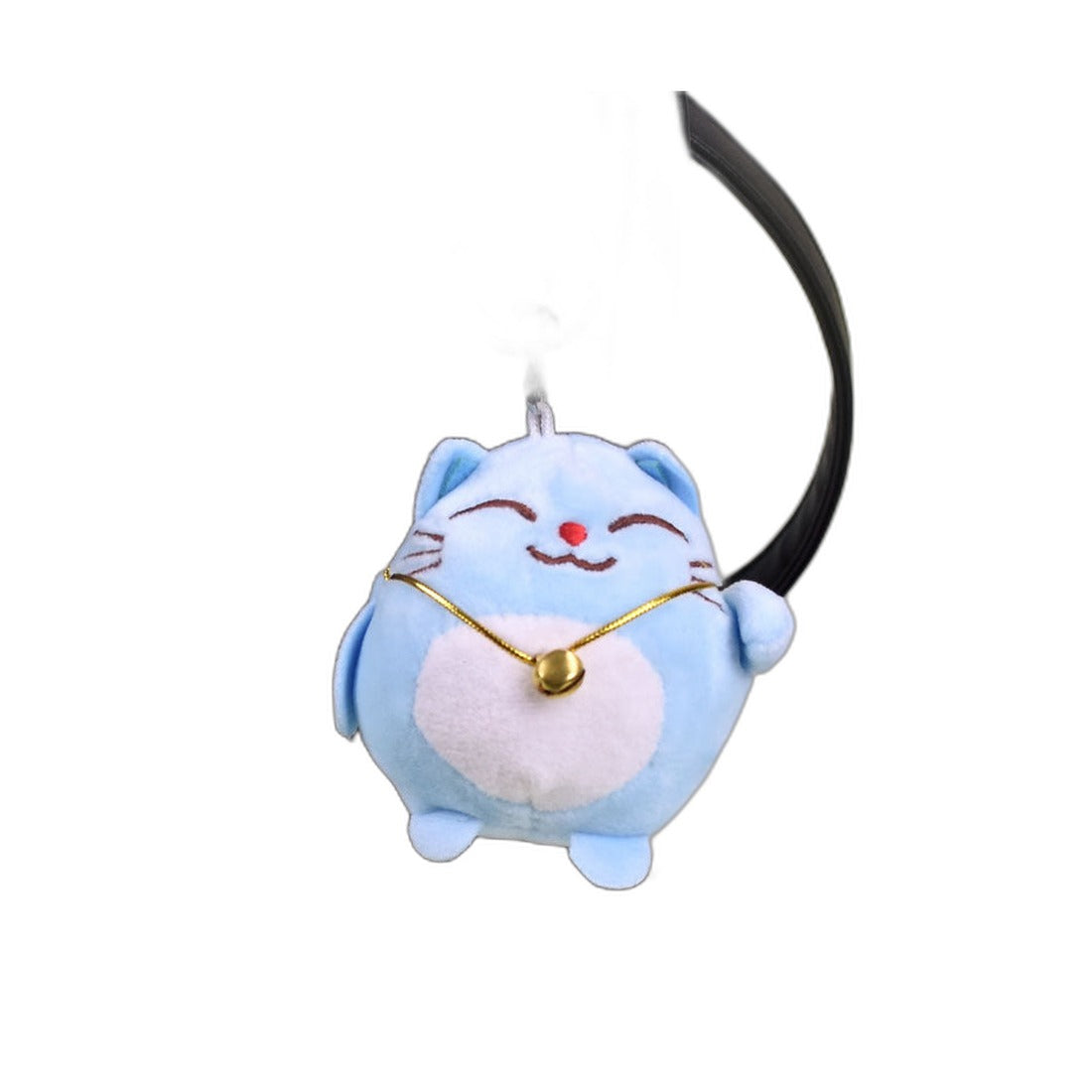 Cute Plush Cat Keychain and Lucky Cat Bag Charm | Accessory - Blue / 8cm (Amazon swatch)