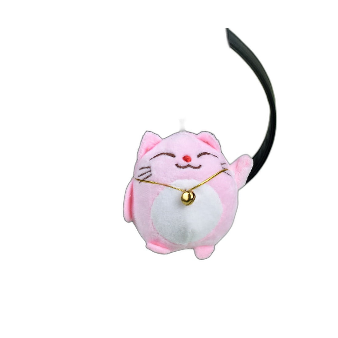 Cute Plush Cat Keychain and Lucky Cat Bag Charm | Accessory - Pink / 8cm (Amazon swatch)