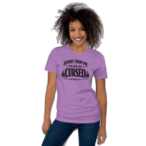 Apartáos de mí - Mateo 25:41 - Camiseta Cristiana