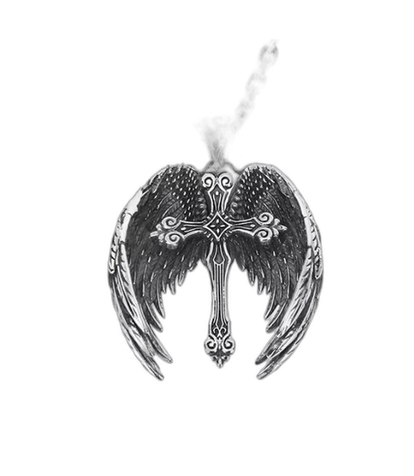 Vintage Angel Wings Cross Necklace for Women and Men | Christian Jewelry